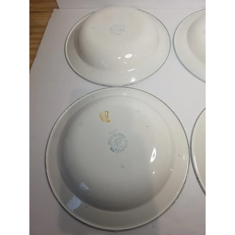 Vintage Koi Fish Asian Enamelware Metal 8 1/2